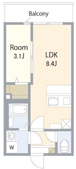 流山市南流山のアパートの間取り