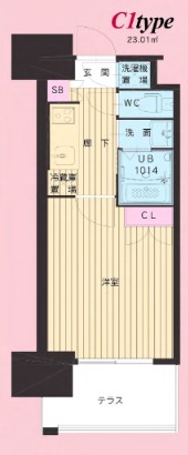 福岡市中央区高砂のマンションの間取り