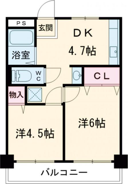 シティハイツ二宮の間取り