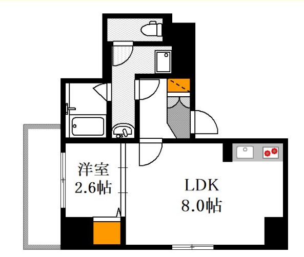 広島市中区住吉町のマンションの間取り