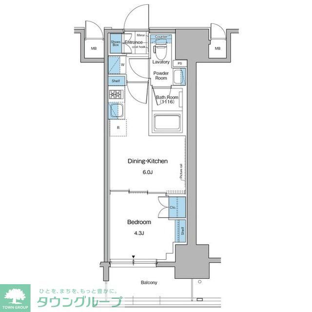 ルフォンプログレ秋葉原マークスの間取り