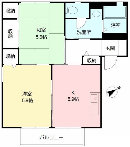 鹿児島市紫原のマンションの間取り