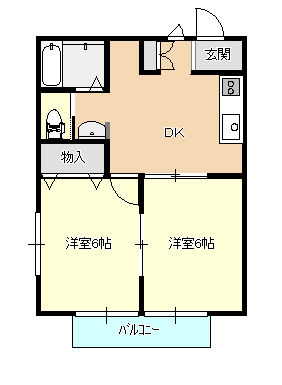 カーサ上町の間取り