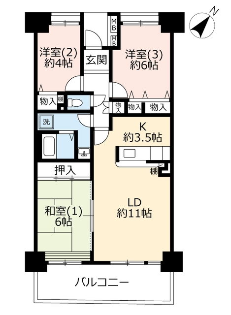 ＵＲ多摩ニュータウン長峰杜の一番街の間取り