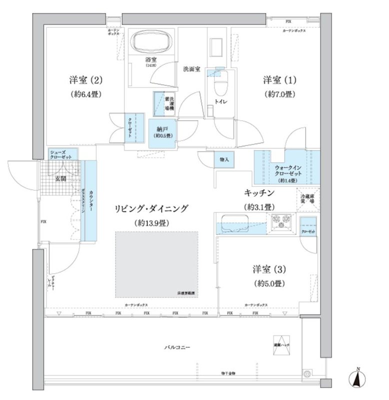 ガーデニエール砧ＷＥＳＴの間取り