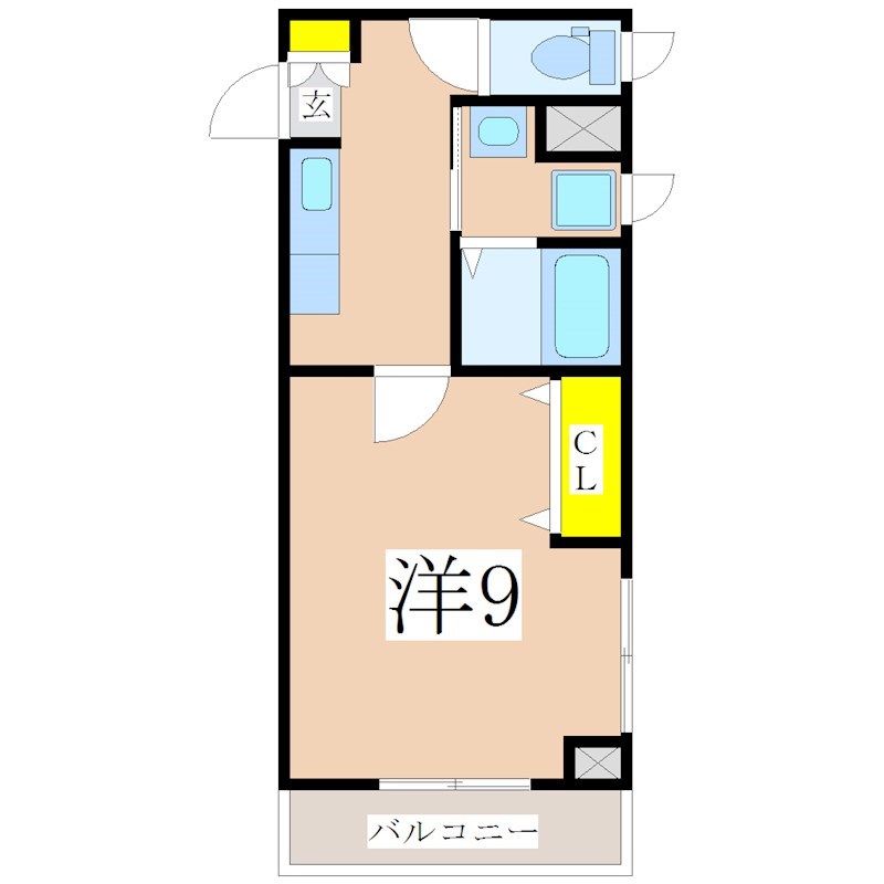 【鹿児島市下荒田のマンションの間取り】