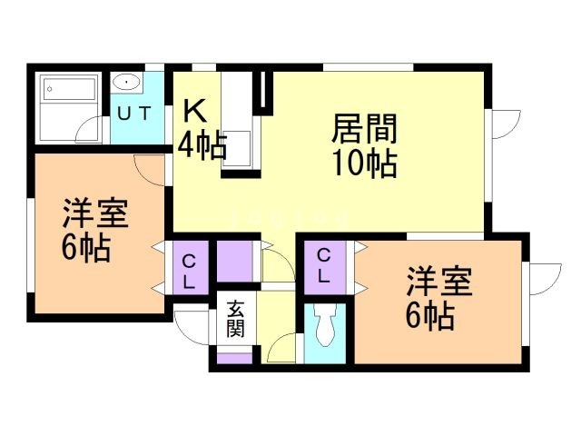 札幌市北区太平十条のアパートの間取り