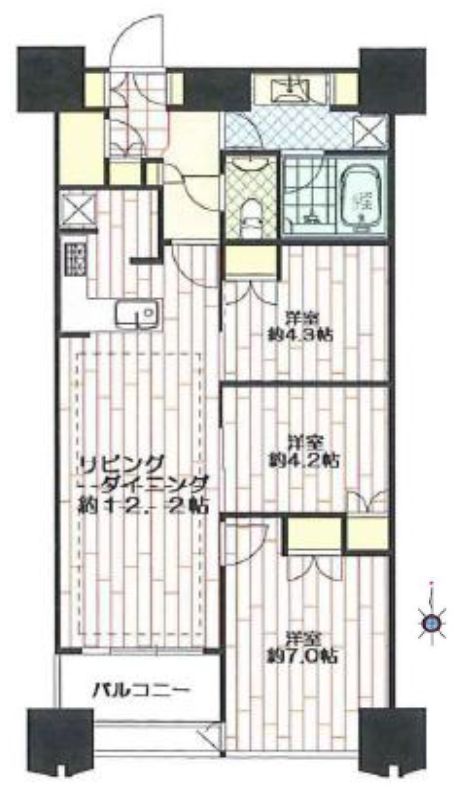 富久クロスコンフォートタワーの間取り