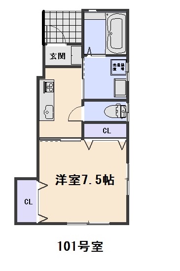 ライジング大津Aの間取り写真