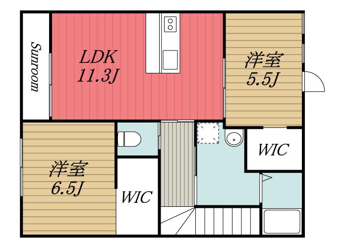 千葉都市モノレール 千城台北駅 徒歩8分 2階建 築10年の間取り写真