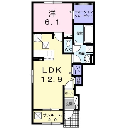 名鉄西尾線 吉良吉田駅 徒歩12分 2階建 築5年の間取り写真