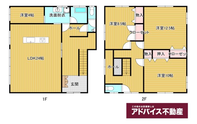 室岡店舗 住居の間取り写真