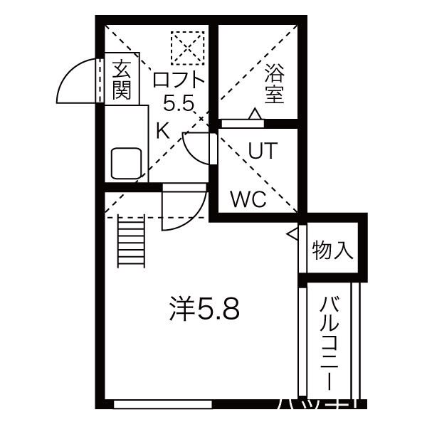 あおなみ線 中島駅 徒歩9分 2階建 築19年の間取り写真
