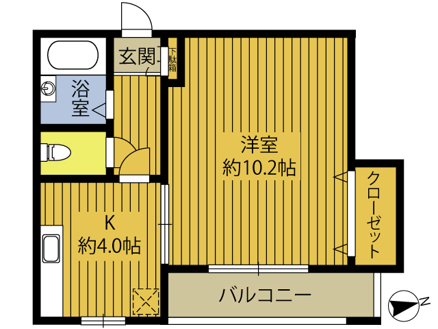 シーサイド扇田Aの間取り写真