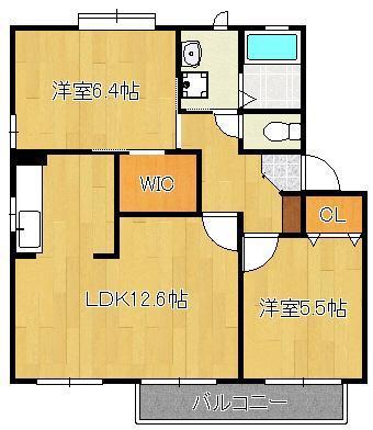 フォーレスなかまCの間取り写真