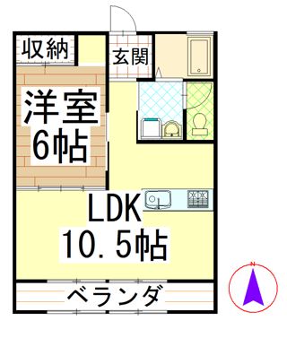 金田マンションゆきらの間取り