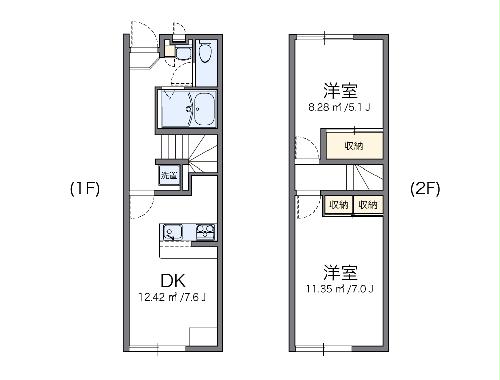 レオパレスピアチェーレの間取り