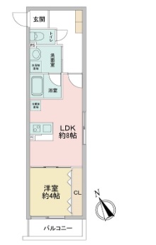 レオ四拾八番館の間取り