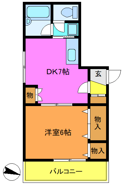 墨田区立花のマンションの間取り