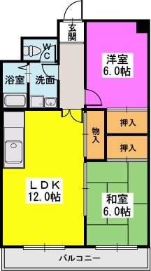 シャトレ南公園弐番館の間取り