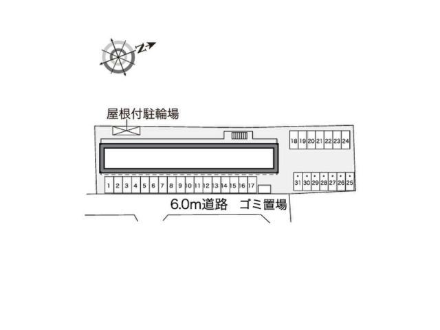 【瀬戸市北丘町のアパートの駐車場】