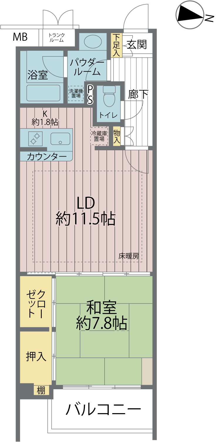 ゼファー軽井沢コンフォーション3Fの間取り