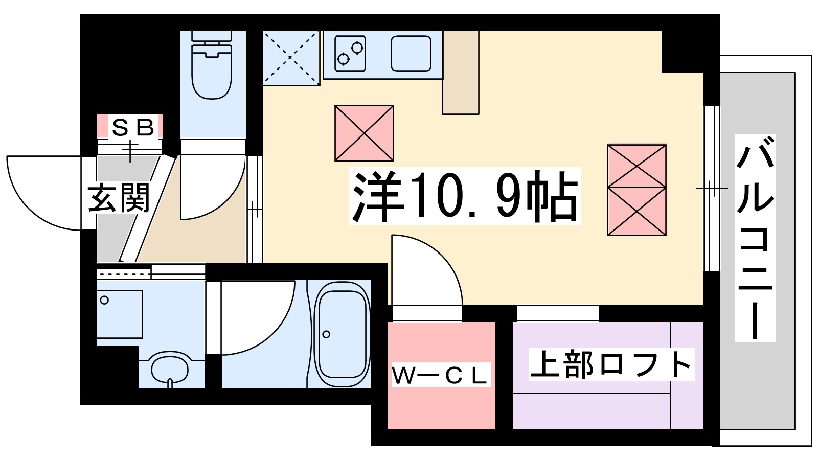 ドルチェヴィータ新大阪の間取り