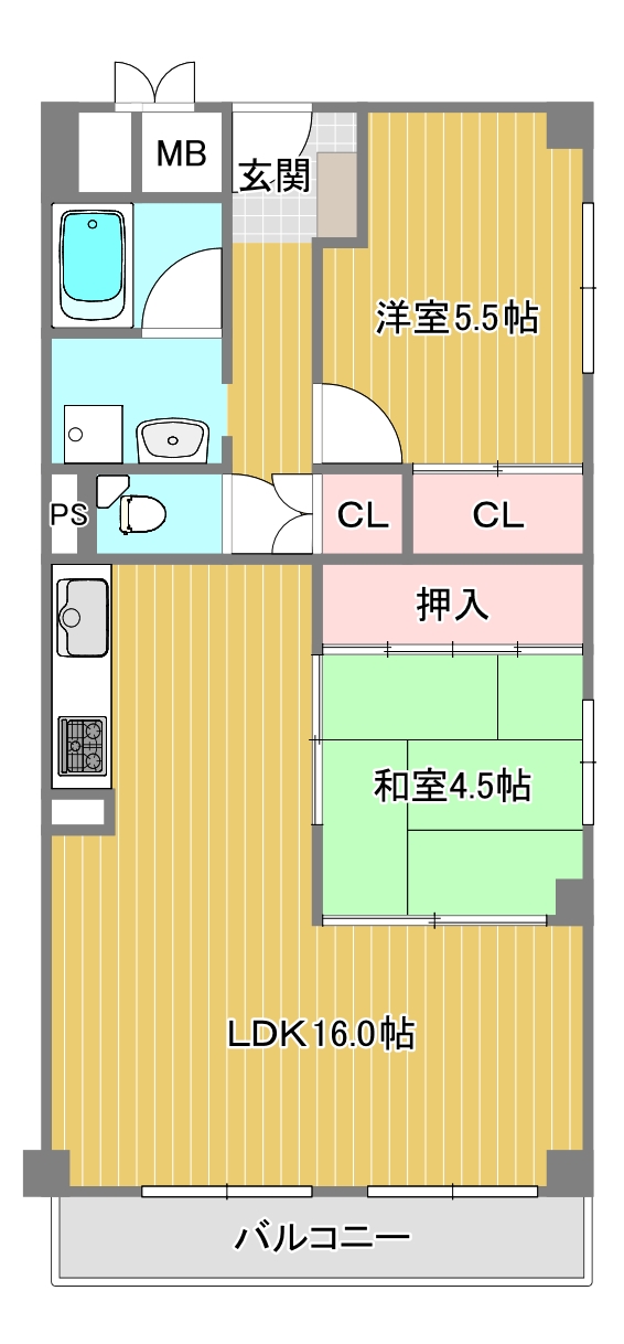 メゾンドール羽衣の間取り