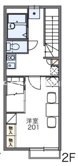岡山市北区延友のアパートの間取り