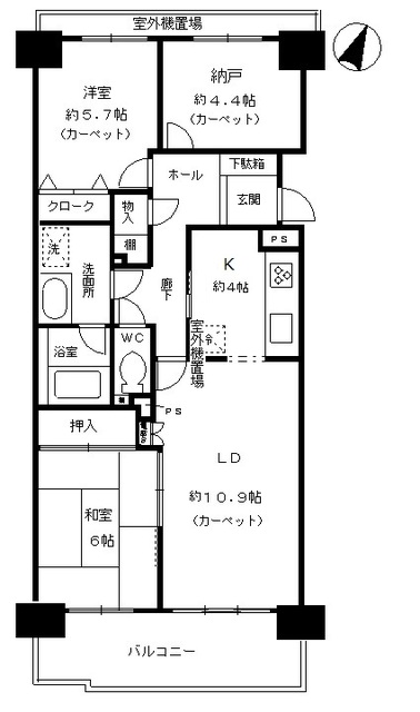 パークシティ三郷壱番館西棟の間取り