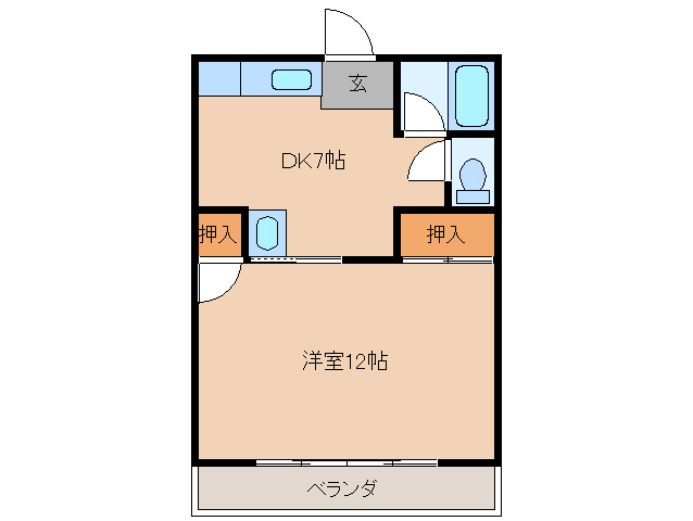 多気郡明和町大字坂本のアパートの間取り