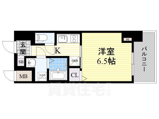 レジュールアッシュ天王寺舟橋の間取り