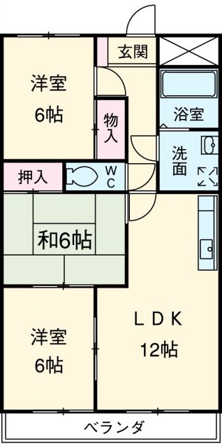 名古屋市西区清里町のマンションの間取り