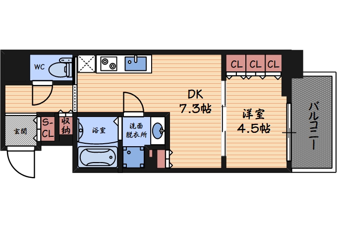 ザ・パークハビオ堂島の間取り