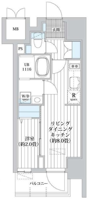 レフィールオーブ南行徳駅前の間取り