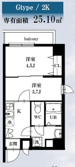 シャッツ高円寺の間取り