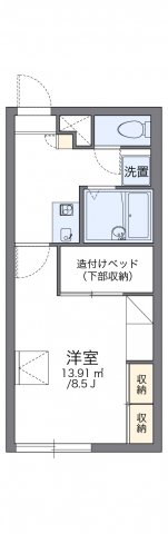 【レオパレスラ　グレシューズの間取り】