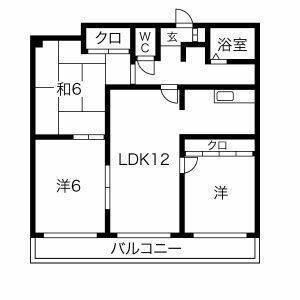 半田市青山のマンションの間取り