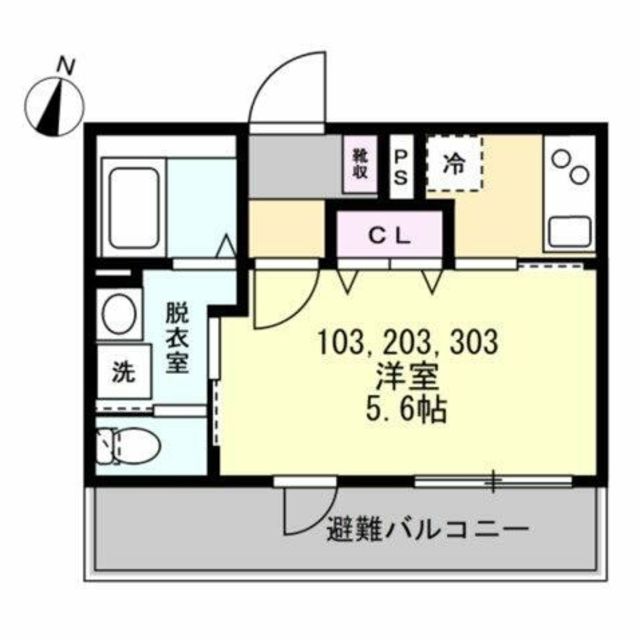 ベイルーム横浜鴨居の間取り