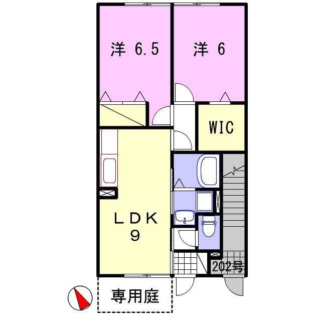 姫路市飾東町佐良和のアパートの間取り