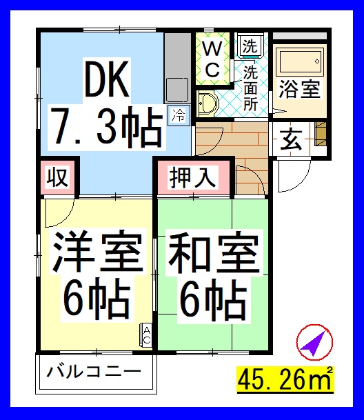 サンピレジデンス[Wi-Fi付]の間取り