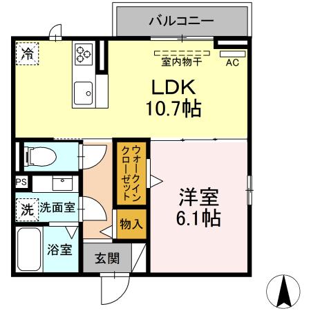 セレスティア助光　D棟の間取り