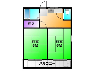 コーポダイボシの間取り