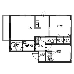 【パレスデュオ・照の間取り】