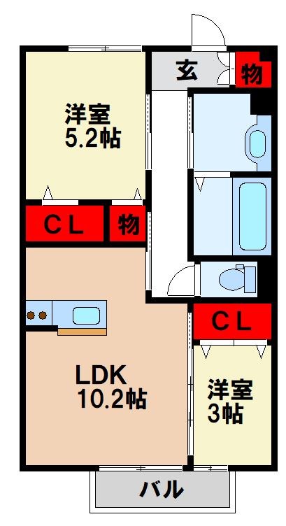 セジュール三国の間取り