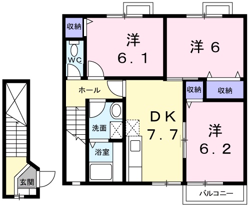 Ｓｅｔｔｌｅ城西の間取り