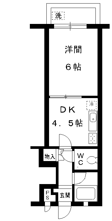 名古屋市守山区金屋のマンションの間取り