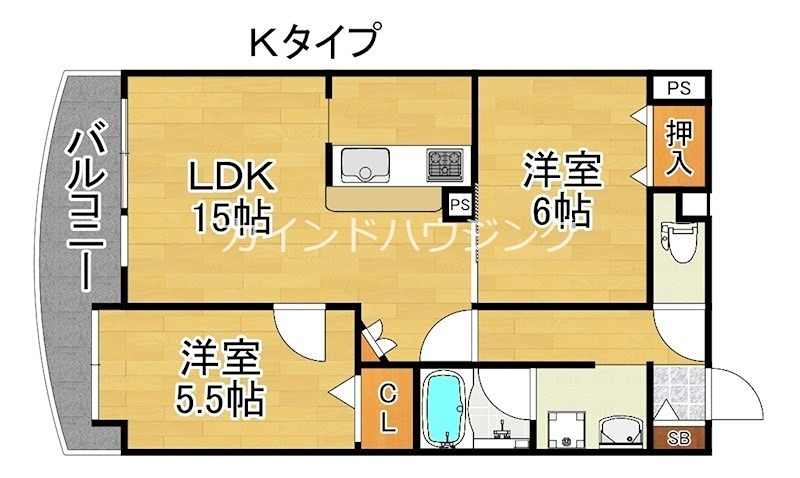 フェルザ住之江公園の間取り