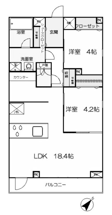 熊谷市曙町のマンションの間取り