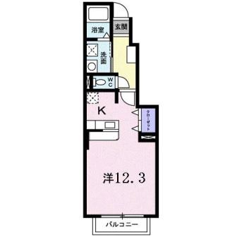 揖保郡太子町東南のアパートの間取り